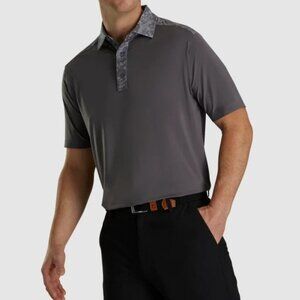 Foot Joy Men's Lisle Cloud Camo Trim Self Collar Shirt